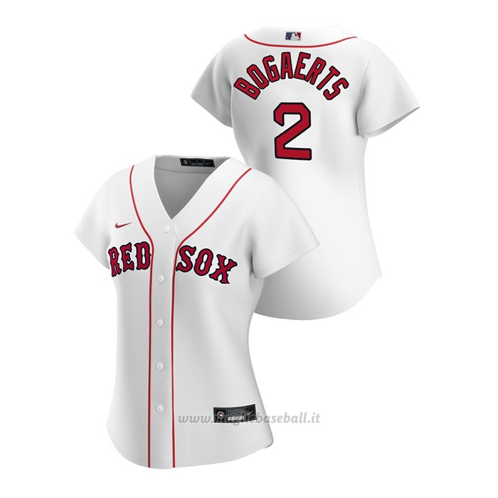 Maglia Baseball Donna Boston Red Sox Xander Bogaerts 2020 Replica Primera Bianco